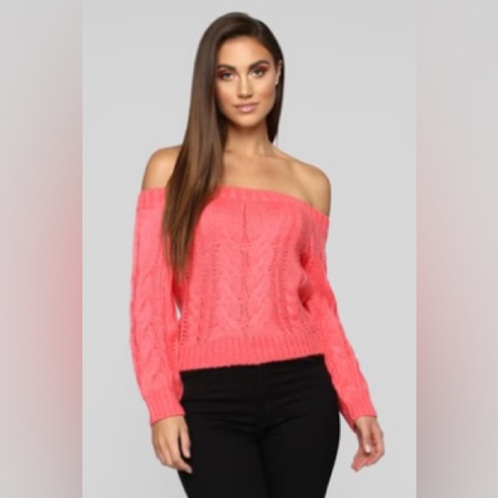 Fashion nova coral pink mini sweater
